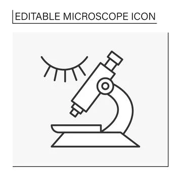 Researching line icon Illustrazione stock