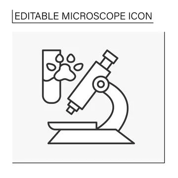 Researching line icon Illustrazione stock