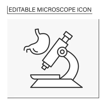 Researching line icon Illustrazione stock