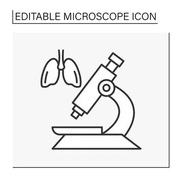 Researching line icon Illustrazione stock
