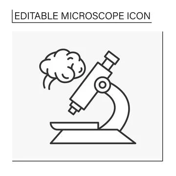 Researching line icon Illustrazione stock