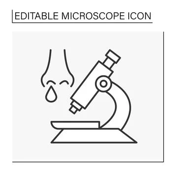 Researching line icon Illustrazione stock