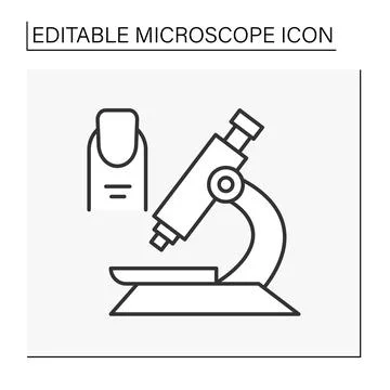 Researching line icon Illustrazione stock