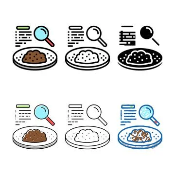 Researching series and analyzing soil color icon vector イラスト素材