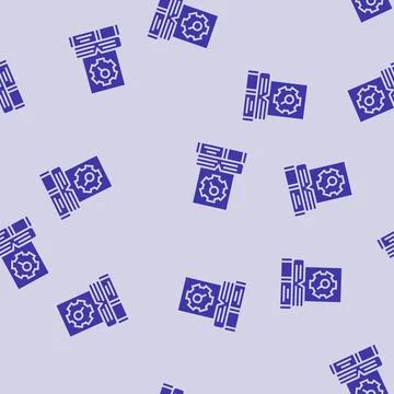 Researching topics technical writer glyph seamless pattern イラスト素材