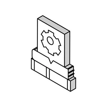 Researching topics technical writer isometric icon vector illustration Stock Illustration