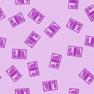 Researching topics technical writer line vector seamless pattern Stock Illustration