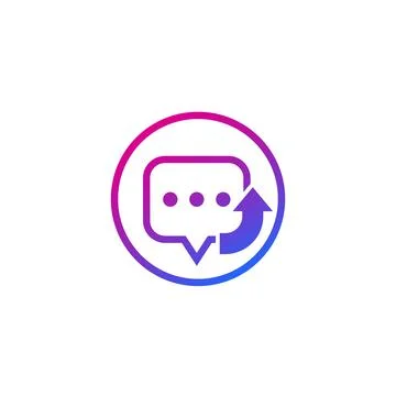 Resend message or share icon Stock Illustration