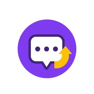 Resend message or share icon, flat vector Stock Illustration