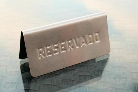Reservado sign on table Stock Photos