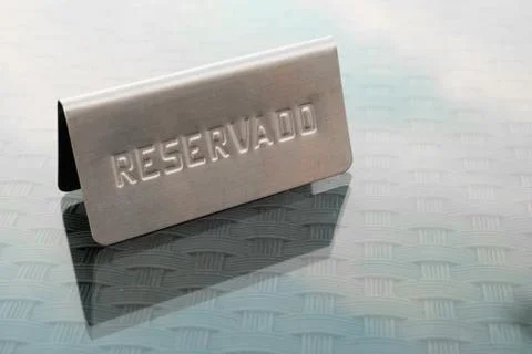 Reservado sign on table 스톡 사진