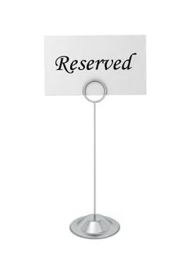 Reservation card Stock Illustration