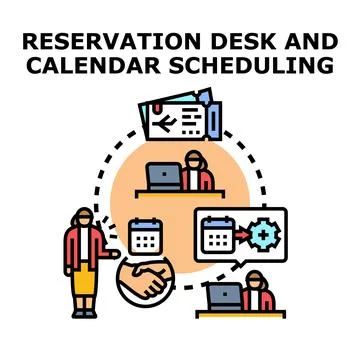 Reservation management system facilitating booking and scheduling Ilustração Stock