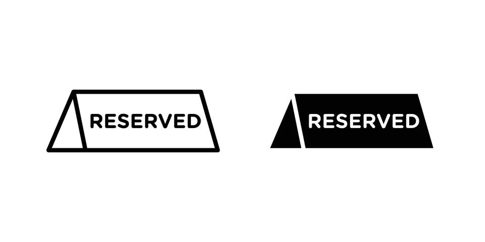 Reservation table icon vector, symbol, logo illustrations Stock Illustration