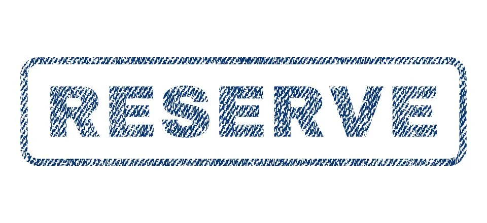 Reserve Textile Stamp Stock Illustration