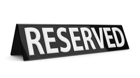 Reserved black sign Stock Illustration