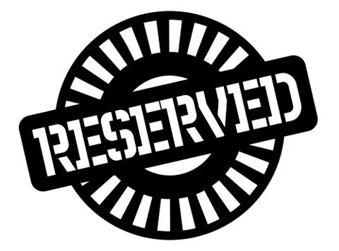 Reserved black stamp Stock Illustration