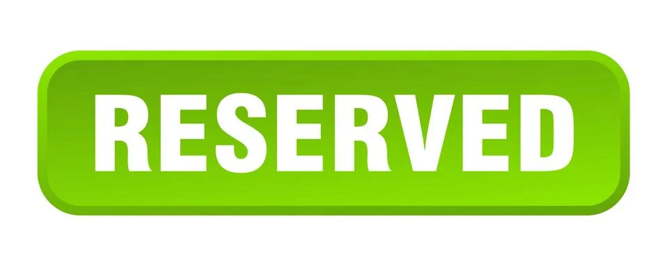 Reserved button. reserved square 3d push button Stock Illustration