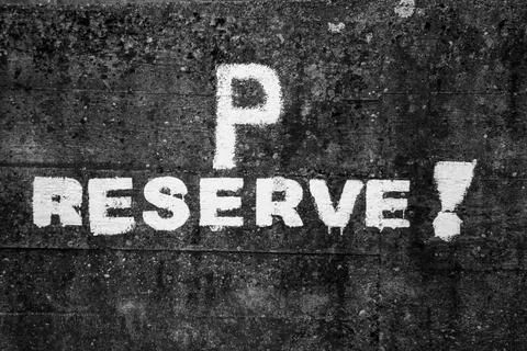 Reserved graffiti Stockfoto's