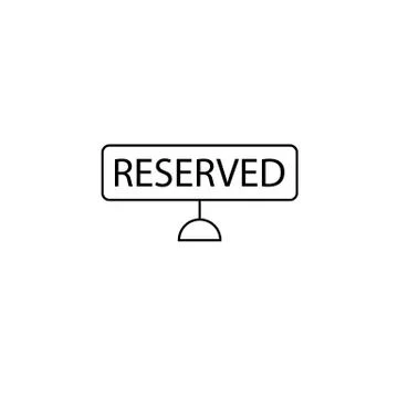 Reserved icon Illustrazione stock