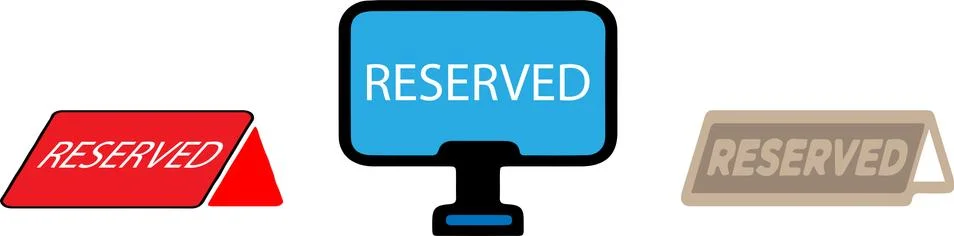 Reserved icon isolated on background Stock Illustration