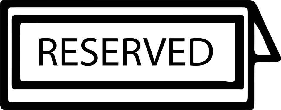 Reserved icon isolated on background Stock Illustration
