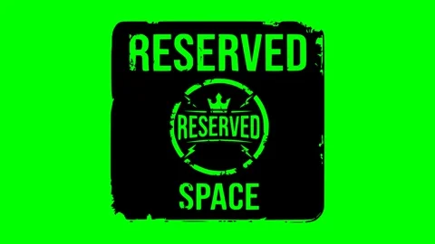 Reserved icon stamp animation Stock Footage 345517758