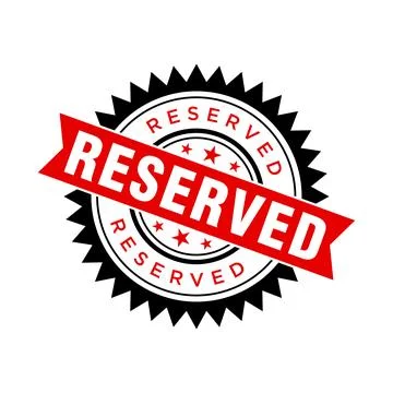 Reserved Letter Rubber Stamp Vector Template Stock Illustration