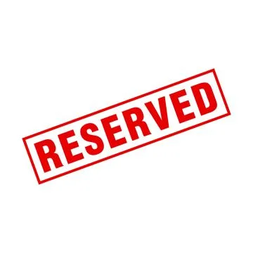 Reserved Letter Rubber Stamp Vector Template Illustrazione stock