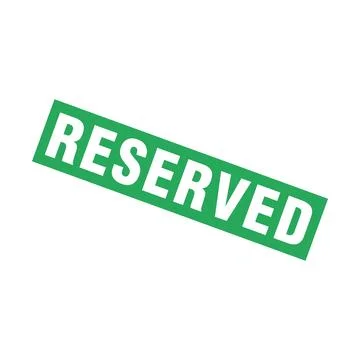 Reserved Letter Rubber Stamp Vector Template Stock Illustration