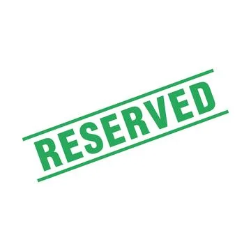 Reserved Letter Rubber Stamp Vector Template Stock Illustration