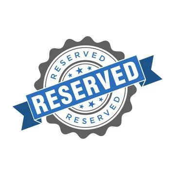 Reserved Letter Rubber Stamp Vector Template Stock Illustration