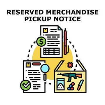 Reserved merchandise pickup warning illegal items vector concept Stock Illustration