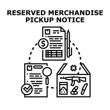Reserved merchandise pickup warning illegal items vector concept Stock Illustration