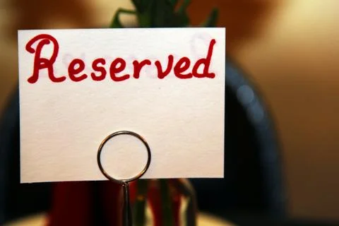 Reserved Stock Photos