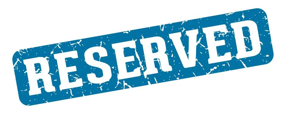 Reserved rectangular sign. reserved stamp Illustrazione stock