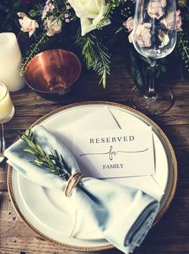 Reserved service elegance luxury party Stock Photos