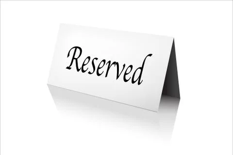Reserved sign Stock Illustration