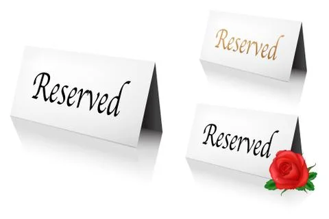 Reserved sign Stock Illustration