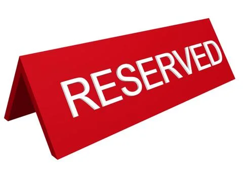 Reserved sign Stock Illustration