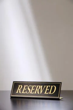 Reserved sign Stock Photos