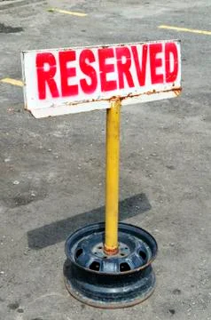 Reserved signpost Stock Photos