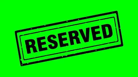 Reserved stamp black icon animation Stock Footage 345517760