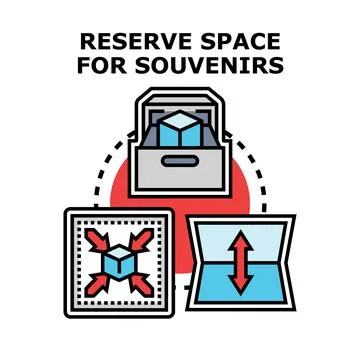 Reserving space for souvenirs, packing items and optimizing luggage Stock Illustration