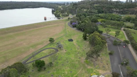 Reservioir playground zoom in Stock Footage 229506695
