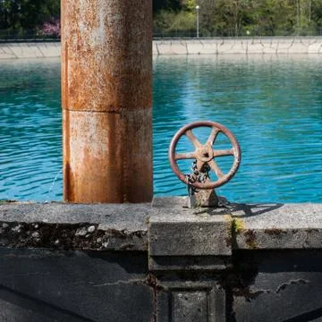 Reservoir controls, Seattle Stock Photos