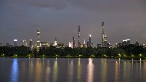 Reservoir Dusk Stock Footage 134164557