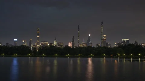 Reservoir Evening Stock Footage 134164691