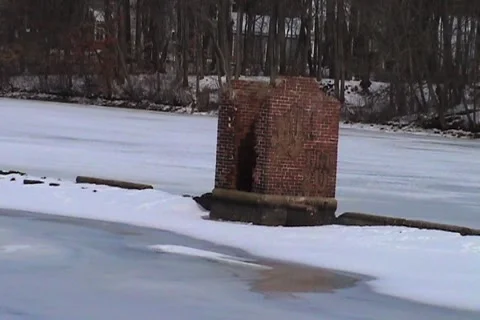 Reservoir Frozen Stock Footage 1067973