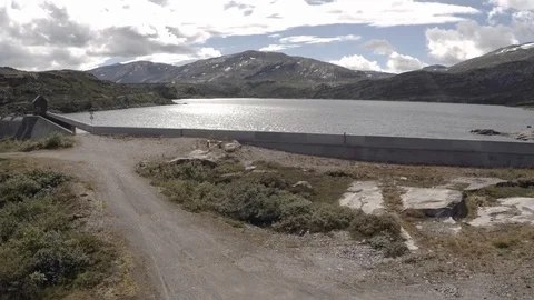 Reservoir in the mountains Stock Footage 99397298